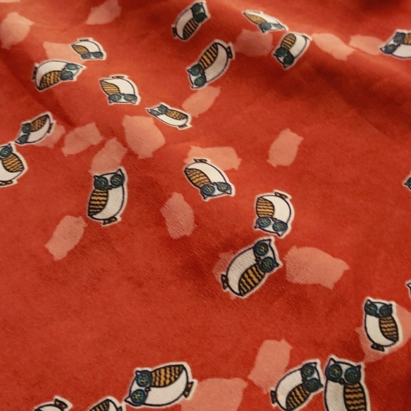 🦉ANTHROPOLOGIE "MAUVE" ORANGE BLOUSE, SZ MEDIUM - Picture 2 of 6